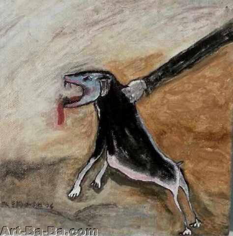 不伦不类--张刍狗当代油画水墨艺术作品
